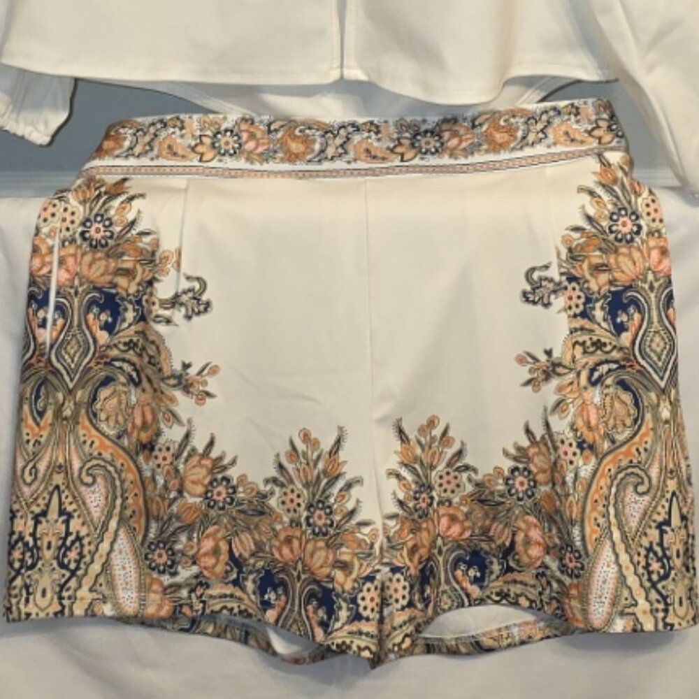 Faux Pearl Button Shirt Shorts Set Cottagecore Feminine Romantic - Picture 3 of 16